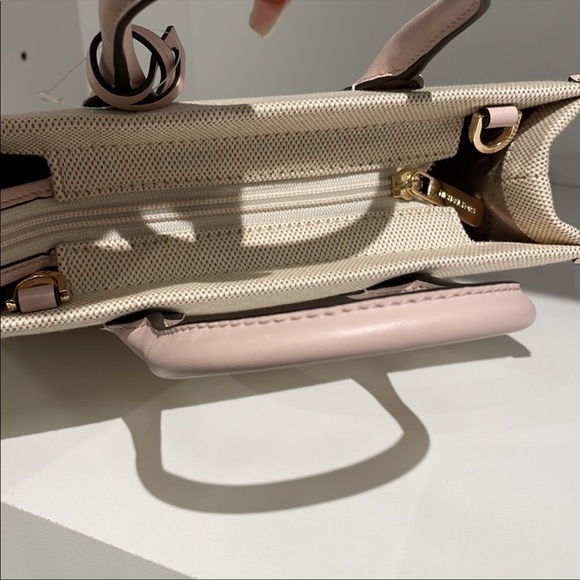 Michael Kors Mirella small shopper crossbody bag canvas pink powder blush - Picture 7 of 7